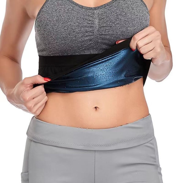 Hot Sauna Svettbälte Dam Body Shapers BLÅ 2XL/3XL blue 2XL/3XL