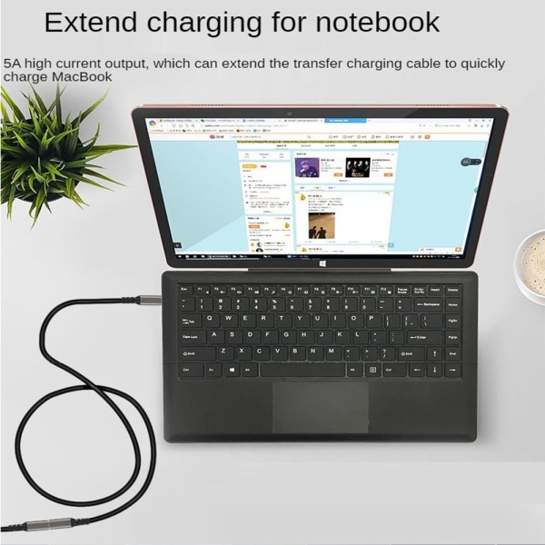 USB 3.2 Type-C -jatkokaapeli USB-C PD 100W Uros-Naaras 3M 3m