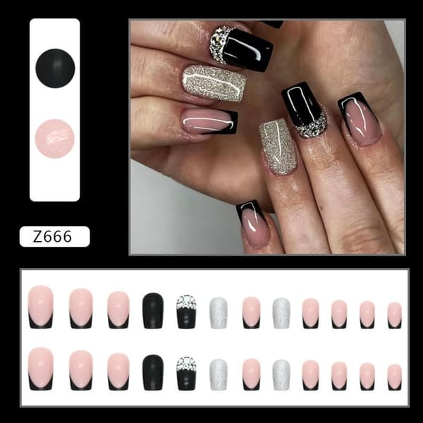 24stk False Nails Long Square Z666 Z666 Z666