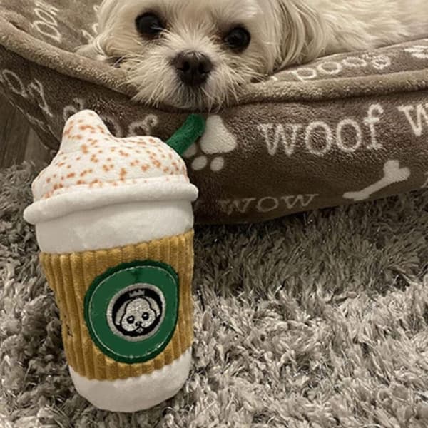 Hundelegetøj Chew Squeaky Coffee Cup Design