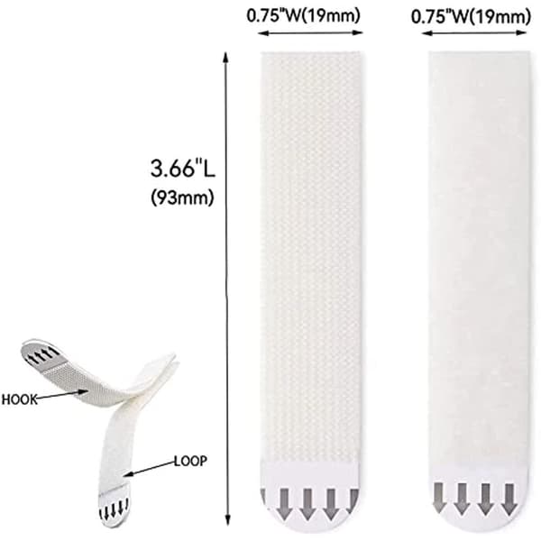 Velcro Strips Klæbende Strips 36 Pairs