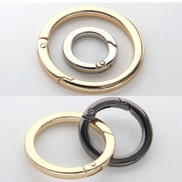 4st Fjäder O-Ringsspännen Karbinhake SVART 25MM Black 25mm