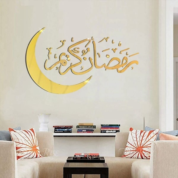 Eid Mubarak Vægstickers Eid Al-Fitr SØLV