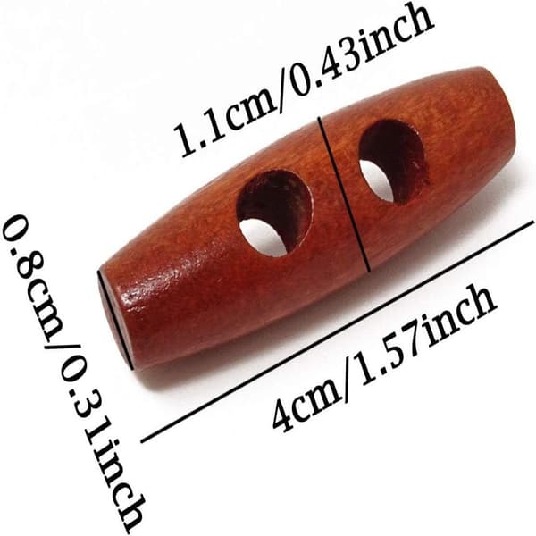 Olive Spänne Imitation Horn Button Trä