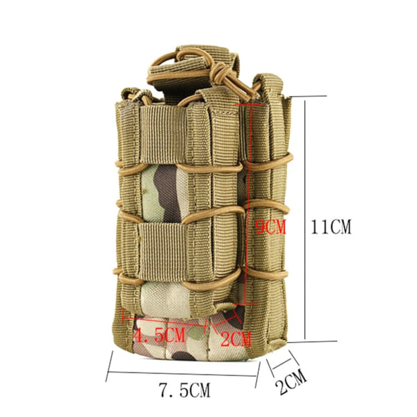 1stk Militær midjeveske Outdoor Tactical Pack SVART SVART Black