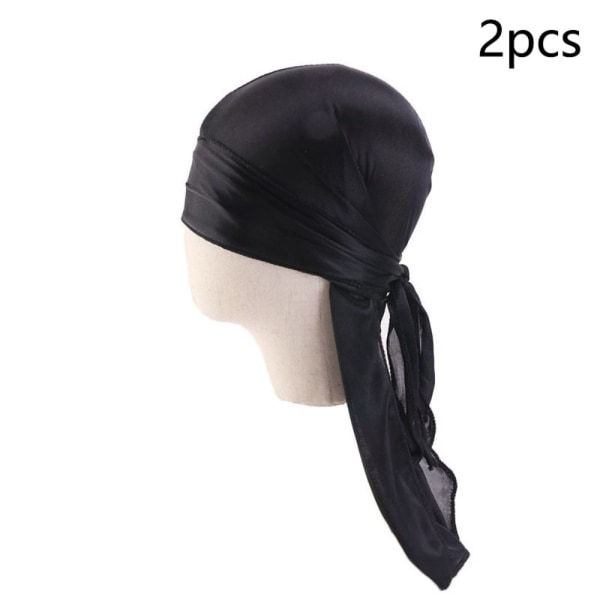 2st Piratmössa Elastisk huvudomslag SVART black