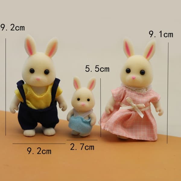 Metsäeläinperheen nukke Sarjakuva Rabbit Bear RABBIT2 RABIT2 rabbit2