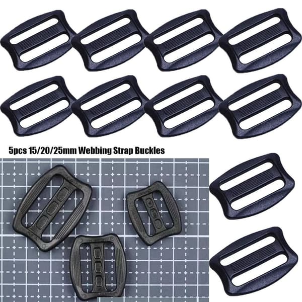 5 st Webbing Rem Spänne Slider Fastener 15MM 15mm