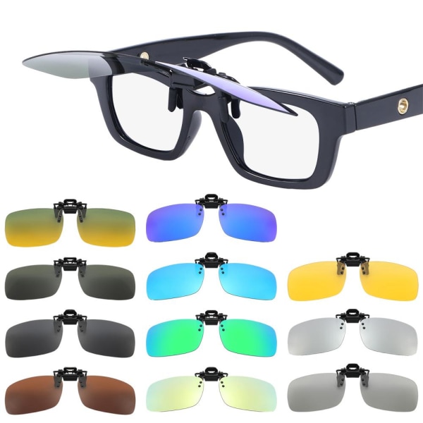 Clip-on solbriller polariserede DAG & NAT BRUG DAG & NAT BRUG Day & Night Use