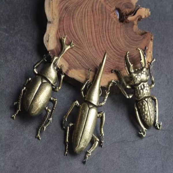3 kpl Beetle Decorations Messinki Härkä Hyönteispienoishahmot