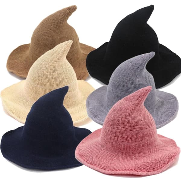 Halloween Heksehat Lang Spids Hat SORT black