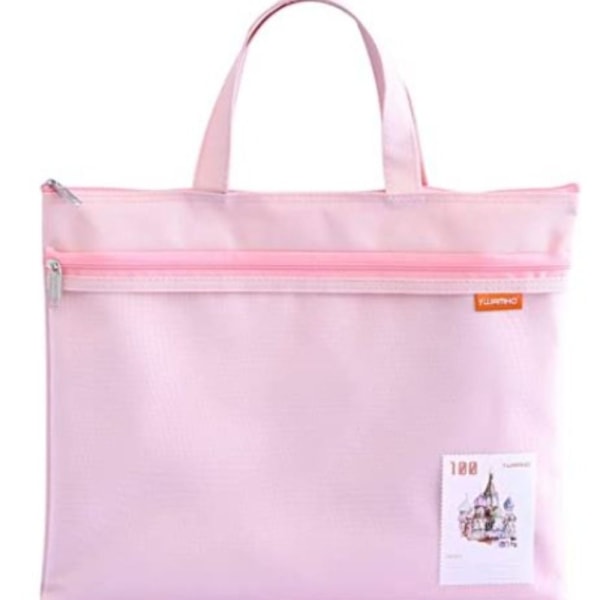 Pink mesh lynlås taske Foldebar dokument vandtæt dokument taske