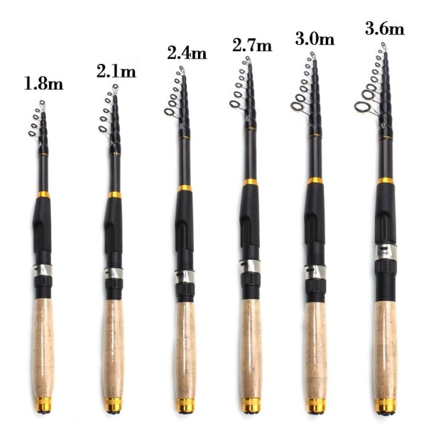Teleskopisk fiskestang Stream Håndstang 2,4M 2,4M 2.4m