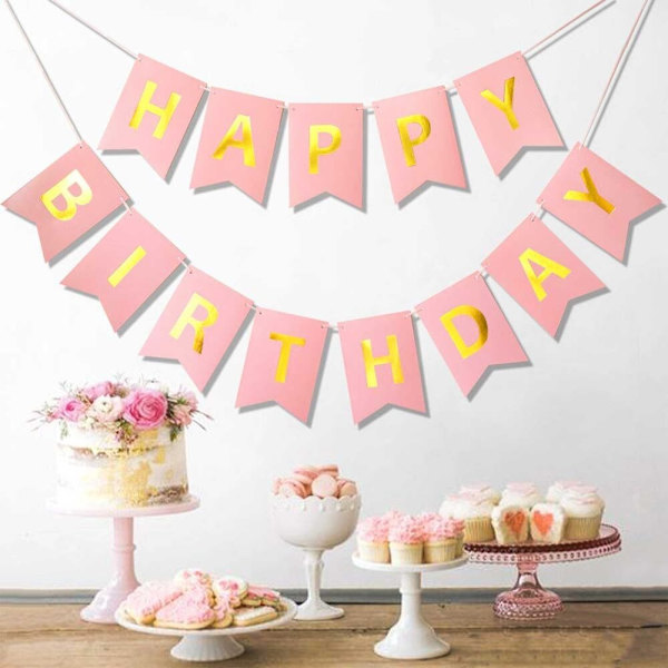 Bunting Banner Grattis på födelsedagen MULTI multi