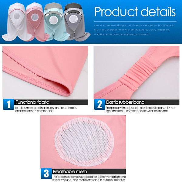 Golf Ice Scarf Sunshade Scarf ROSA Pink