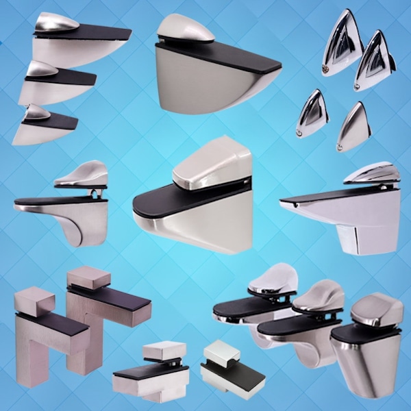 2STK Bracket Veggfeste Glasshylle Bracket MATTE OVERFLATE MATTE Matte surface