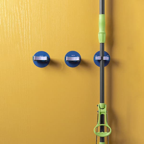 2kpl Hook Mop Clamp SININEN PYÖREÄ Blue Round-Round
