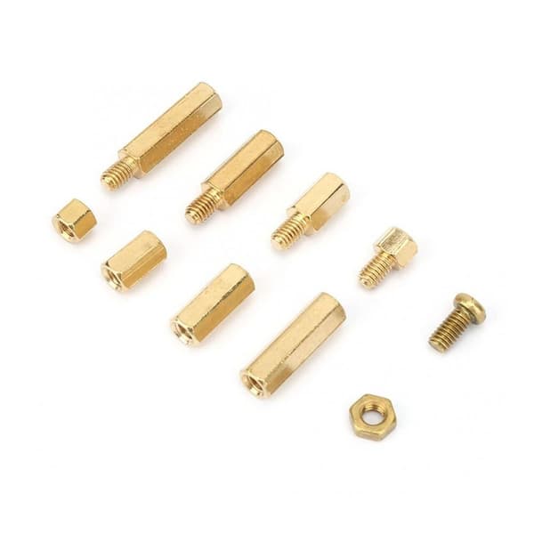 180 st Hex Mässing Spacer Sortiment Kit Standoff skruvmutter