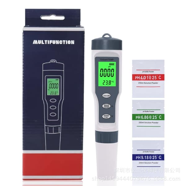 3 i 1 PH-måler PH/TDS/TEMP-måler Vandkvalitetsmonitortester