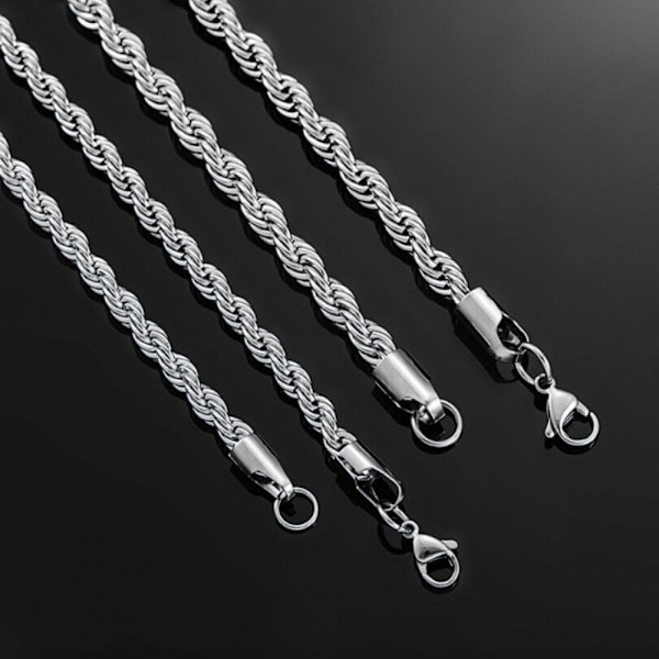 Rebkæde Slange Bred Halskæde SØLV 56CM 56CM silver 56cm-56cm