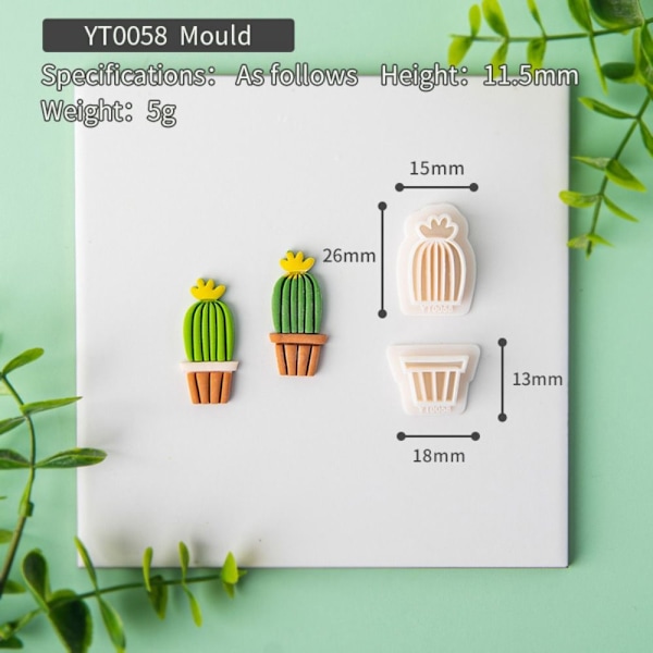 2 stk Øredobber Cutting Mold Øredobber Molds E E E