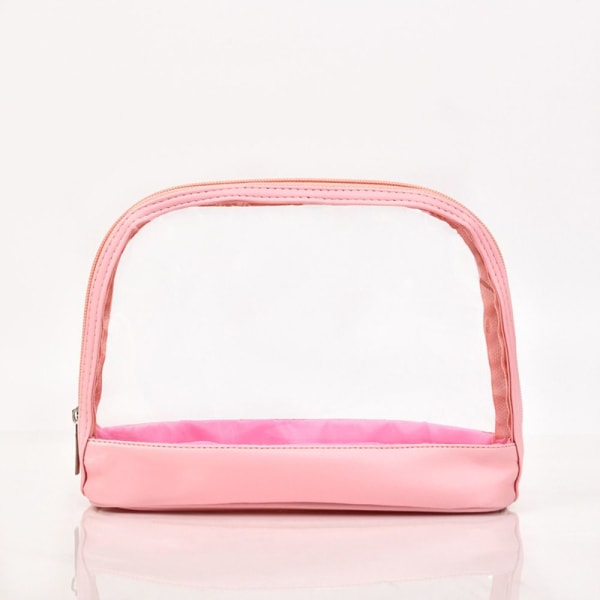 Gjennomsiktig reisetoalettveske Shell Makeup Kosmetikkveske ROSA Pink