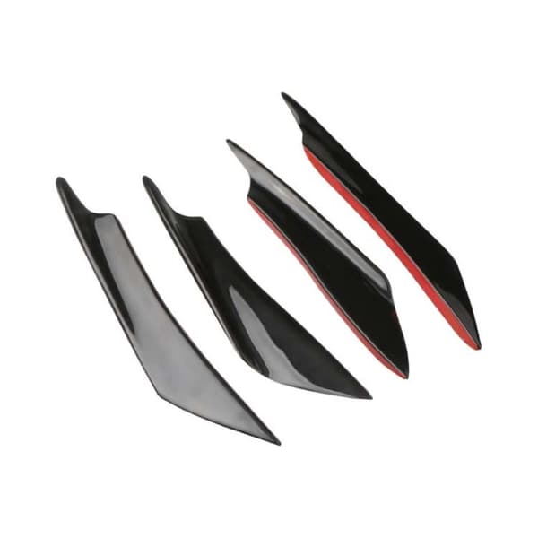 Bil Front Bumper Canards Splitters Bilspoiler SORT SORT Black