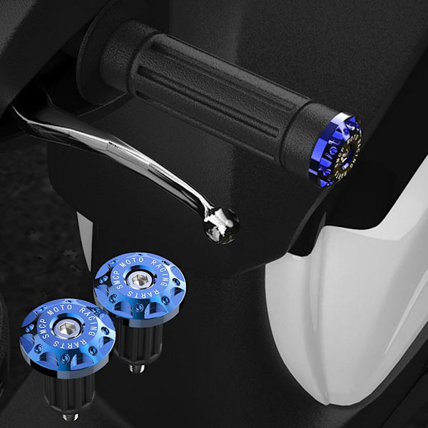 2 stk Motorcykler Styr Styr Styr Ender Styr Grip Plug blue