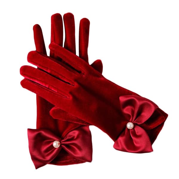 Brudhandskar Korta handskar RÖDA Red