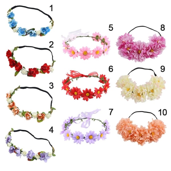 2/3 stk Flower Crown Bohemia Garland 5 5 5