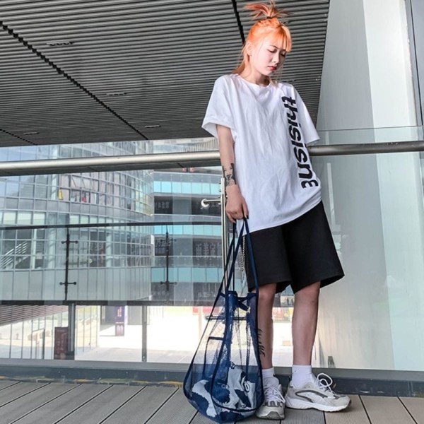 Mesh Mesh Net Tote MUSTA black