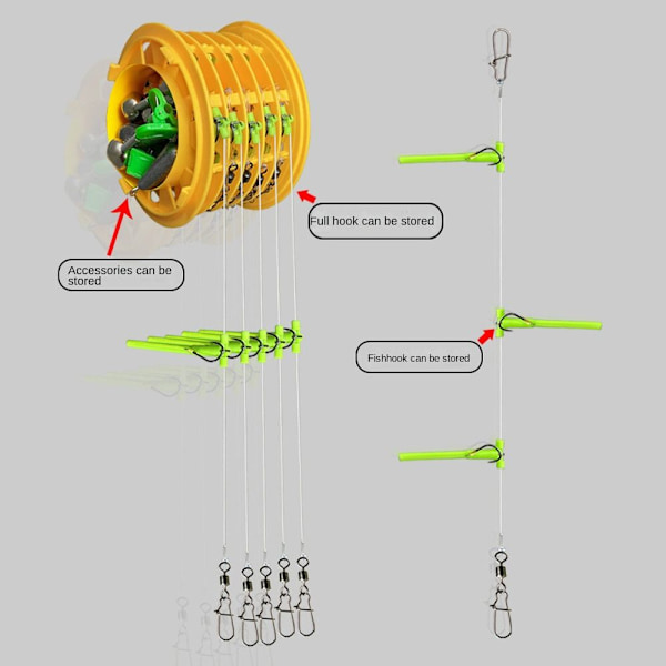 1 æske Anti-tangle Tandem fiskekroge Tandem fiskekroge 6 6 6