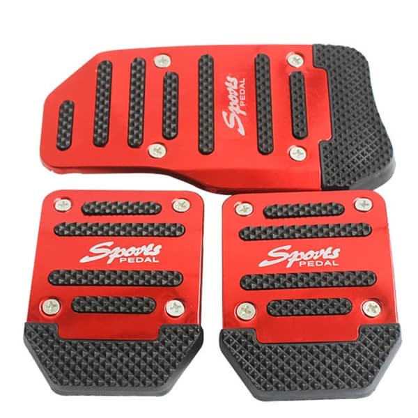 3st/ set Bilpedal Cover SILVER Silver