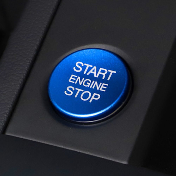 Startknapp-klistremerker Nøkkelring Trim Deksel BLÅ STARTER PATCH Blue Starter patch-Starter patch