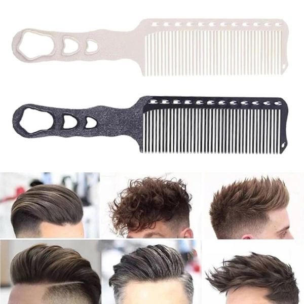2 STK Hårkam Barber Hårklippekam SORT Black