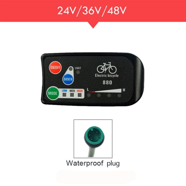 E-Bike Kontrollpanel LED Display MTB Speedometer