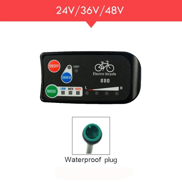 E-Bike Kontrolpanel LED Display MTB Speedometer
