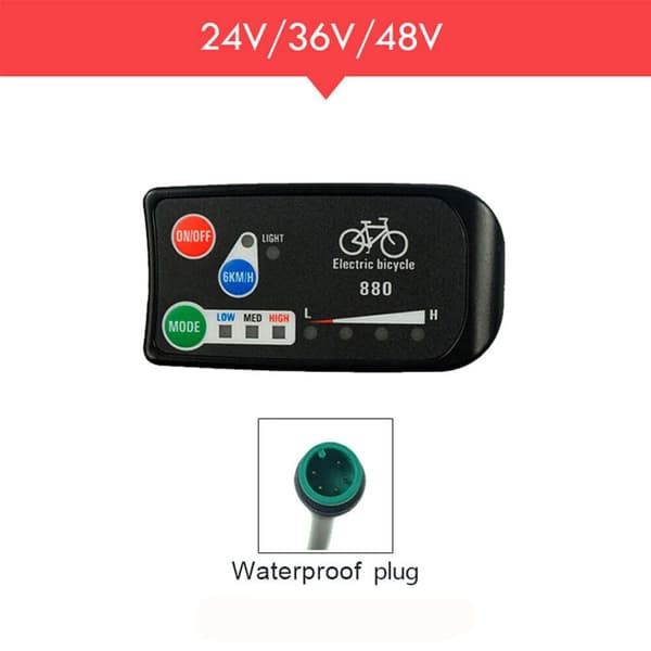 E-sykkel kontrollpanel LED-skjerm MTB Speedometer