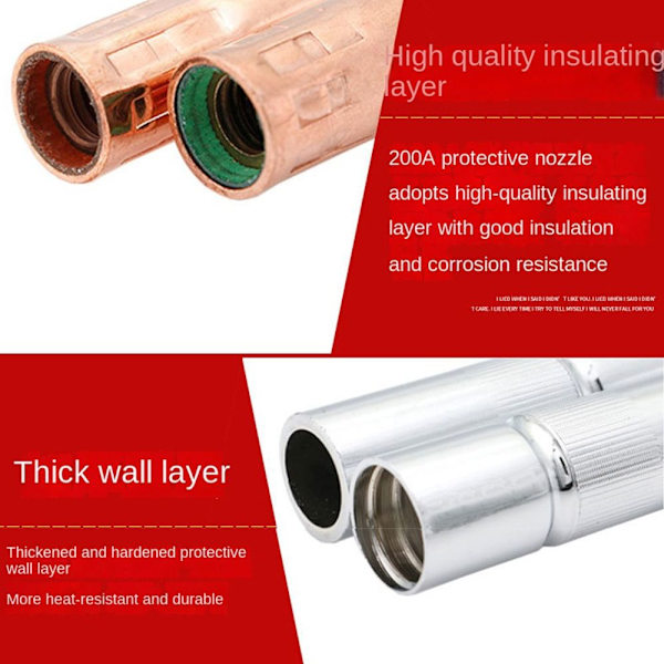 Munstyckshylsa Gassvetsmunstycke 200A1.0 KOPPAR 1.0 KOPPAR 200A1.0 Copper