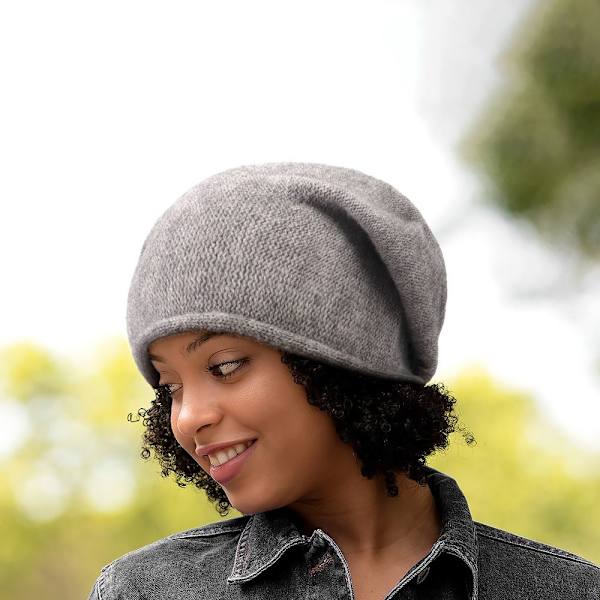 Cotton Cashmere Pullover Hat Beanie Hat LYSROSA Light Pink