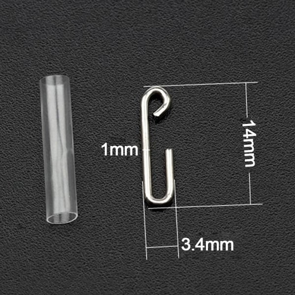 40 Stk Lure Fishing Connector Fast Fishing Snaps TRANSPARANT transparent