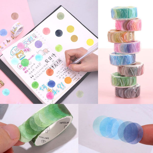 3 rullar/ 4 rullar frukttejp formad Washi-tejp multicolor 3-3