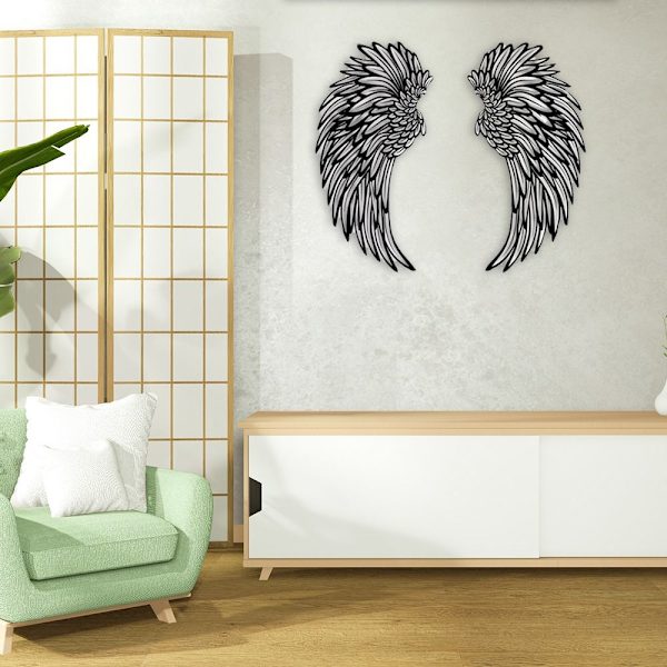 Angel Wings Wall Art Seinäkoristeet ILMAN VALOT ILMAN VALOT SWithout light