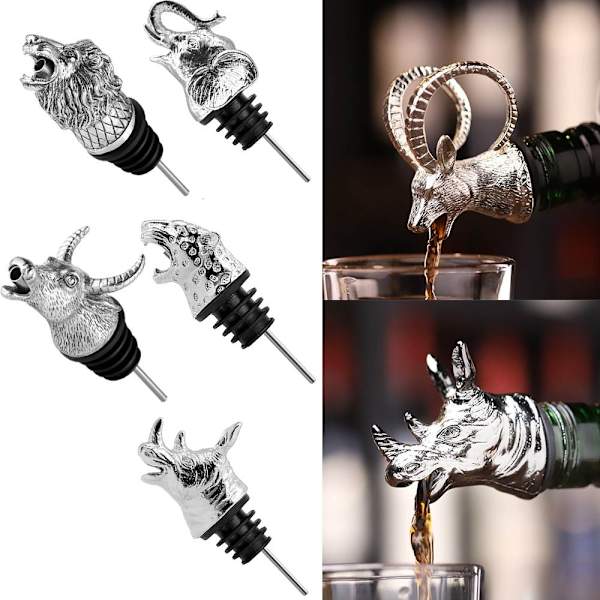 Animal Head Wine Pourer -viinipullon annostelija 5 5 5