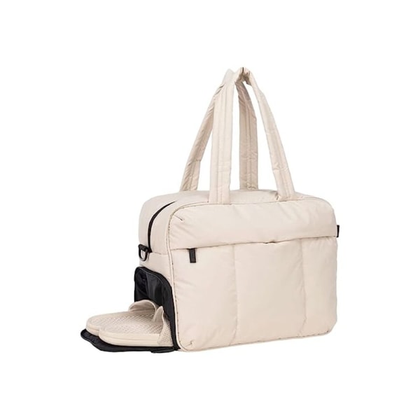 Travel Duffel Bag Puffer Gym Kangaskassi BEIGE Beige