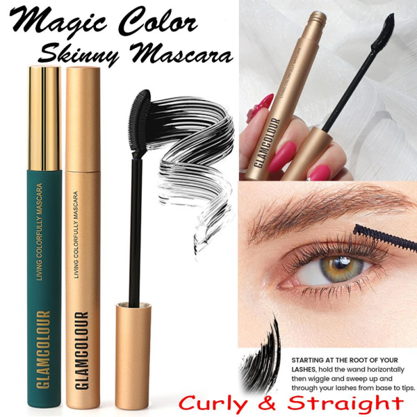 Magic Color Skinny Silk Fiber Eye lash Mascara black Curly-Curly
