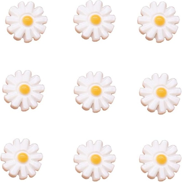 Mini White Flower Daisy 11-kronblade løse perler Naturlig skal