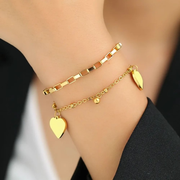 Armband Handled Smycken GULD Gold