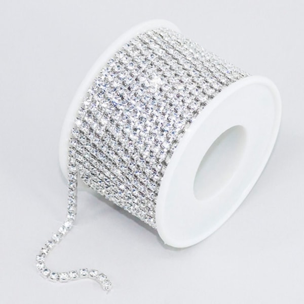 Rhinestone Chains AB Tett klokjede SØLV HVIT SØLV HVIT Silver white