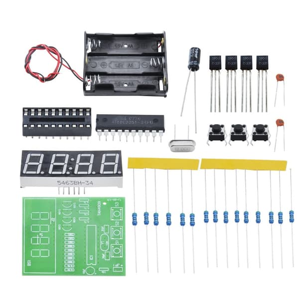 Reservedeler firesifret klokkesett 4 Bits Digital LED